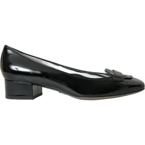 Dolce & Gabbana Black Patent Leather Block Heels Pumps Shoes