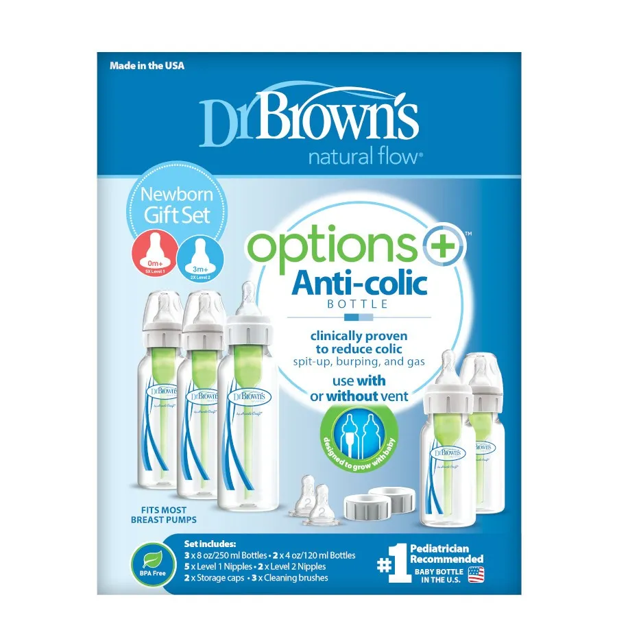 Dr Brown's PP Wide-Neck Options Bottle   Newborn Feeding Set (2X270&1X150)