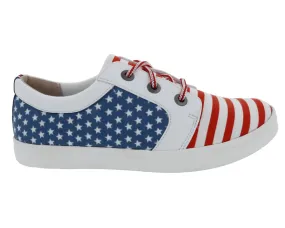 Drew Ruby Women's Orthotics Lace Up Sneakers 19172-25 In Americana Fabric