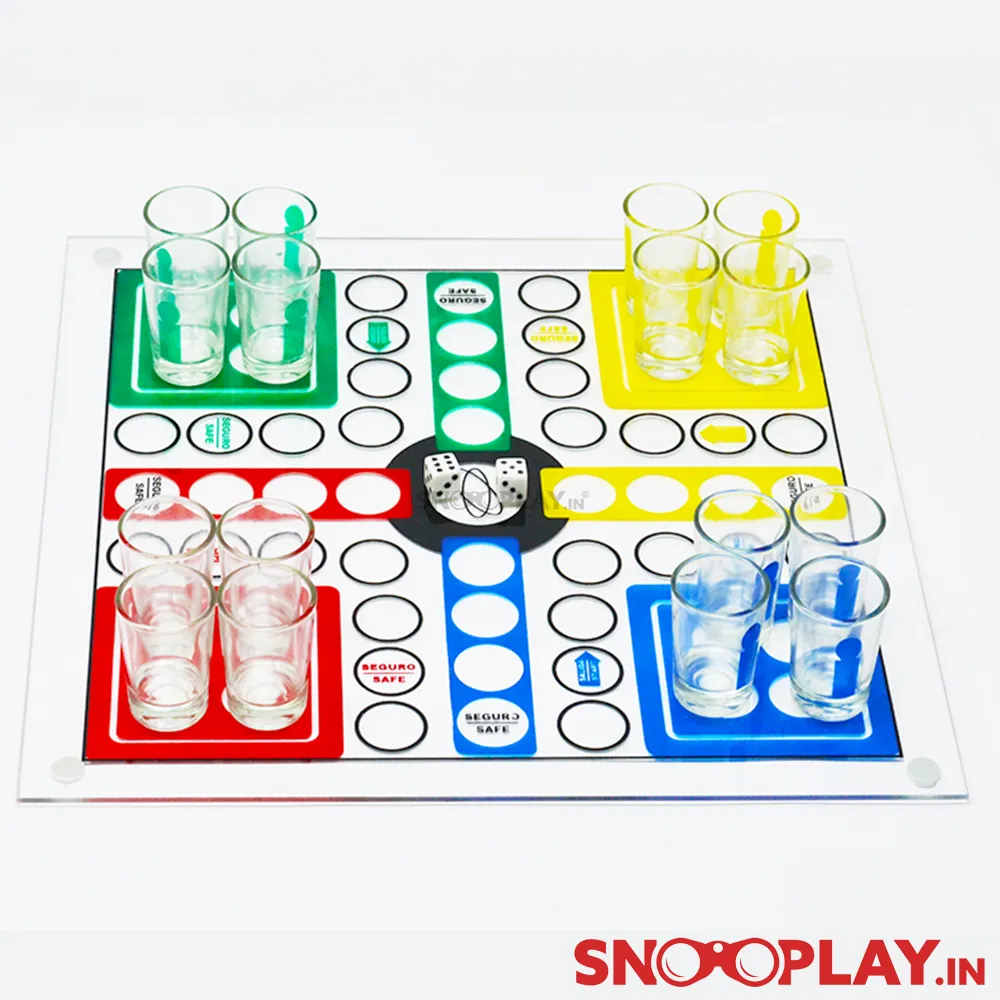 Drinking Ludo Game (With Shot Glasses) Party Game