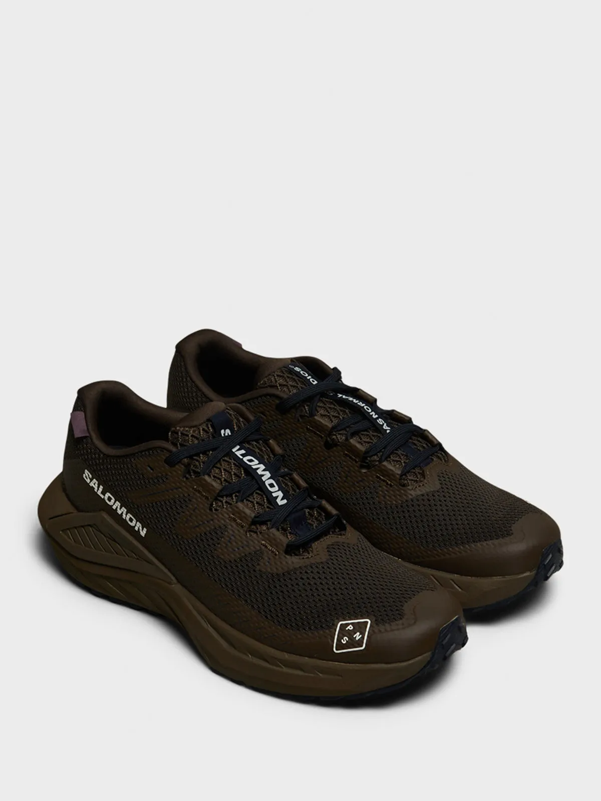 DRX Defy Gravel PNS x Salomon Sneakers in Earth Brown, Wren and Dark Navy