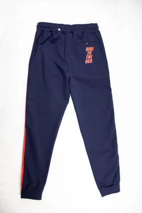 Ducati Navy Trackpants Red Stripe