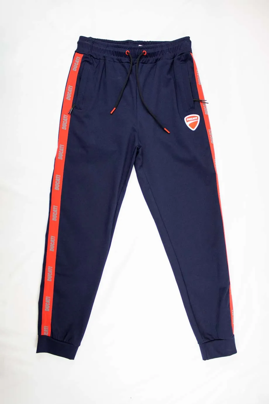 Ducati Navy Trackpants Red Stripe