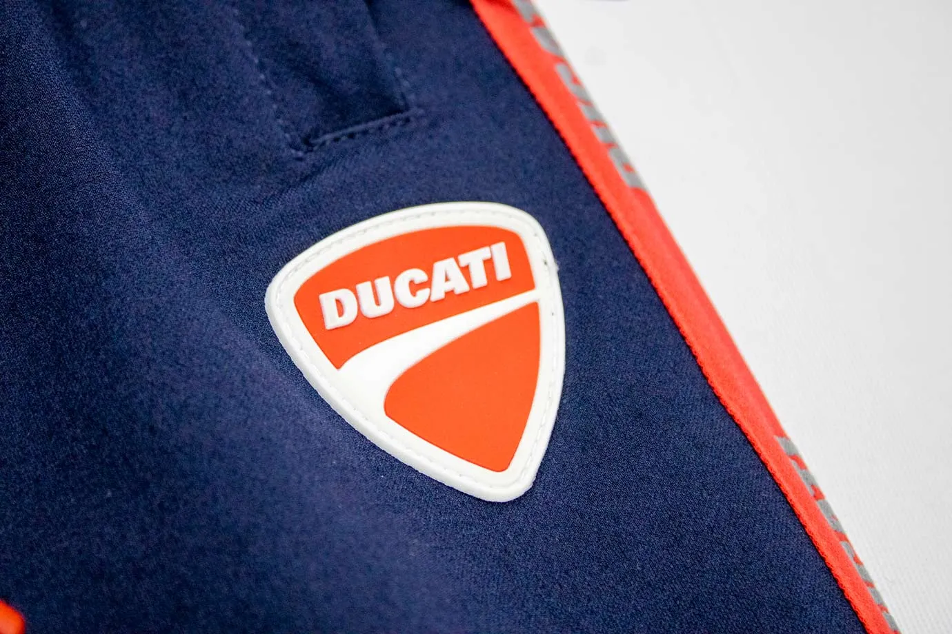 Ducati Navy Trackpants Red Stripe