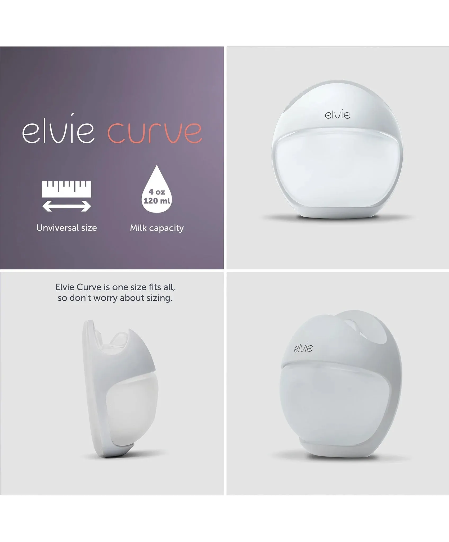 Elvie, Curve, Manual Breast Pump