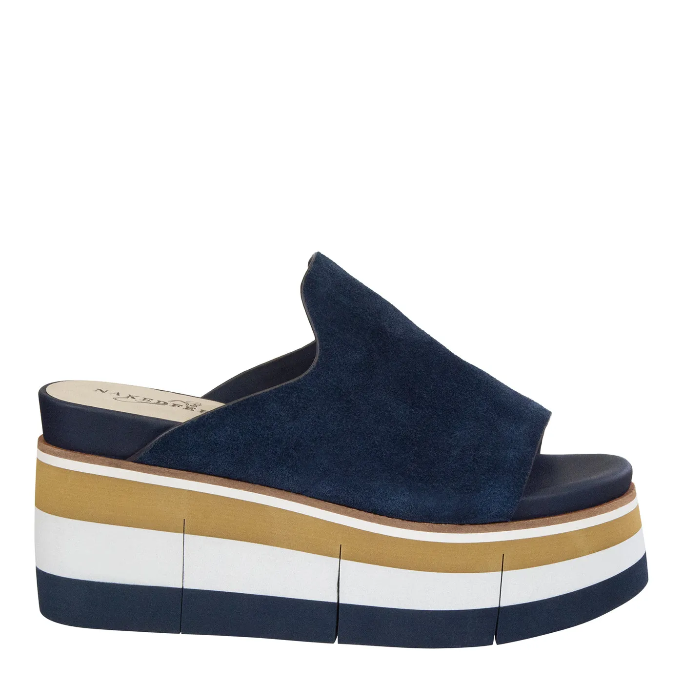 FLOW in NAVY Platform Sandals