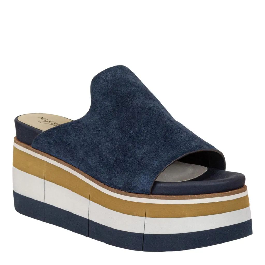 FLOW in NAVY Platform Sandals