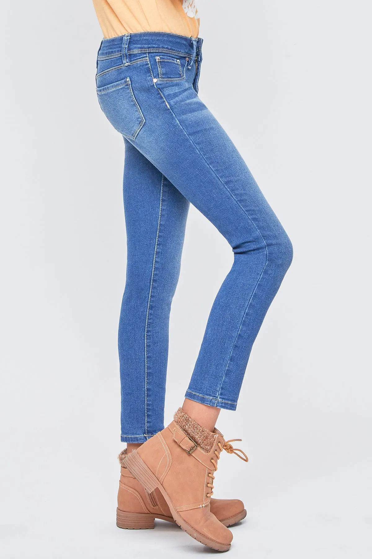 Girls Essential Skinny Jeans With Faux Front Pockets