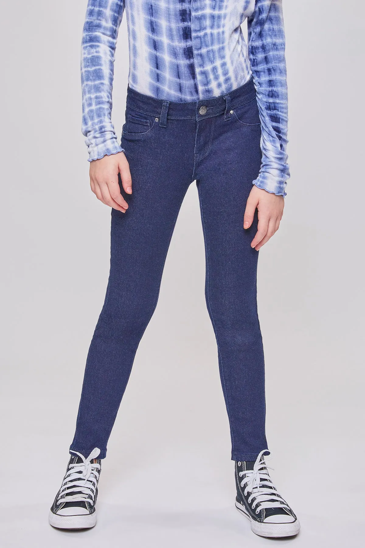 Girls Essential Skinny Jeans With Faux Front Pockets