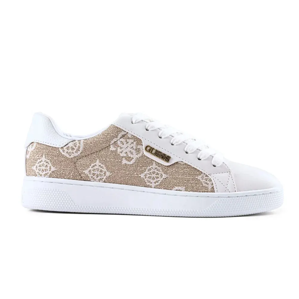 GUESS Renzy Debossed Logo Low-Top Sneakers - WHTBEG