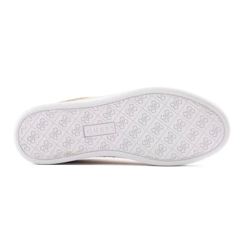 GUESS Renzy Debossed Logo Low-Top Sneakers - WHTBEG