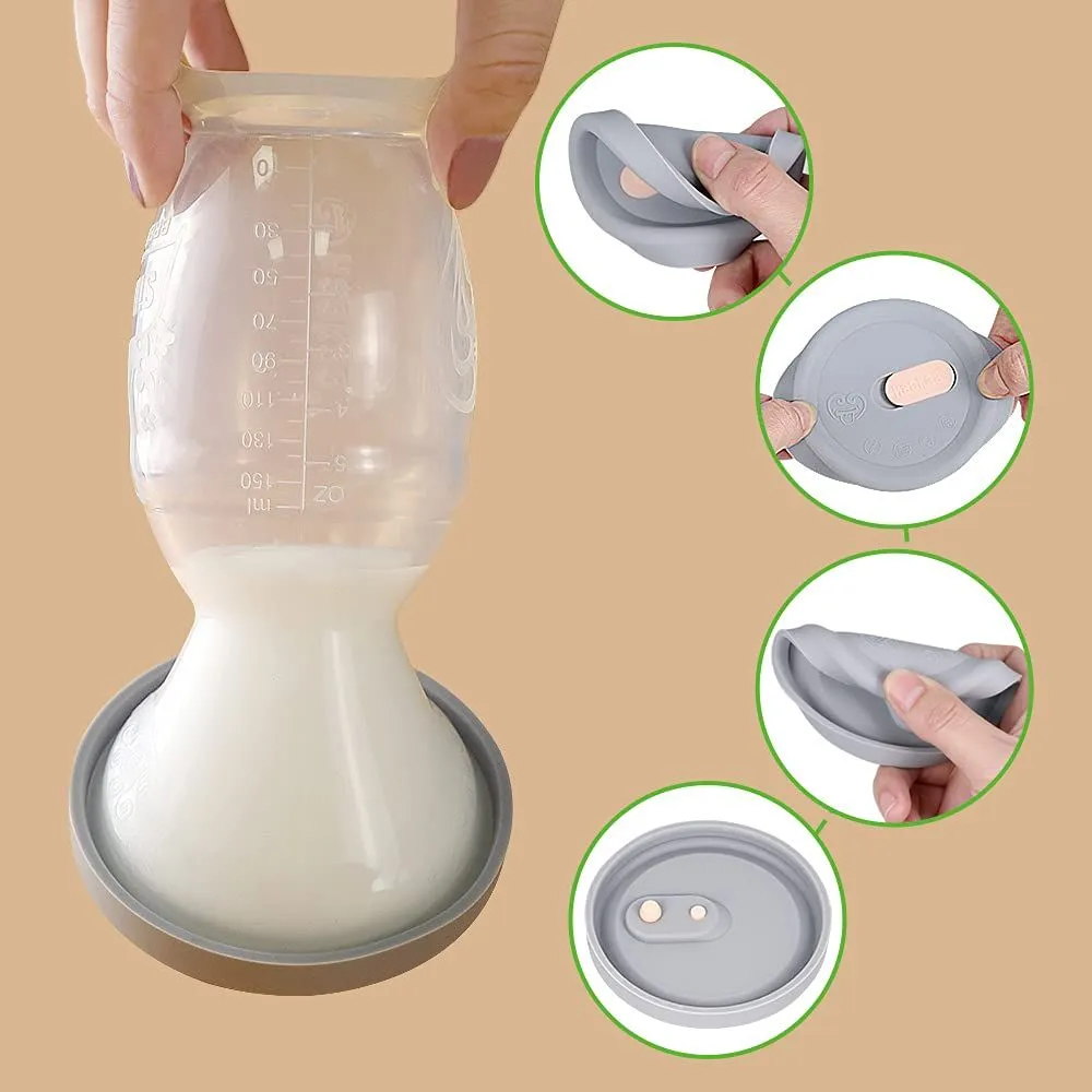 Haakaa Gen 2 Silicone Manual Breast Pump 100ml (With Suction Base)   Cap (Bundle Pack)