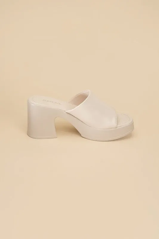 Heels - "Fortune Dynamic" Block Mules