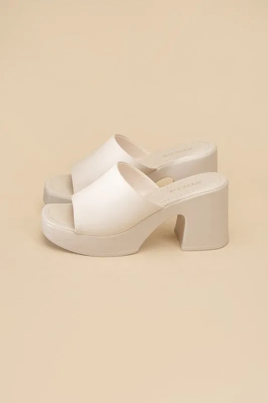 Heels - "Fortune Dynamic" Block Mules