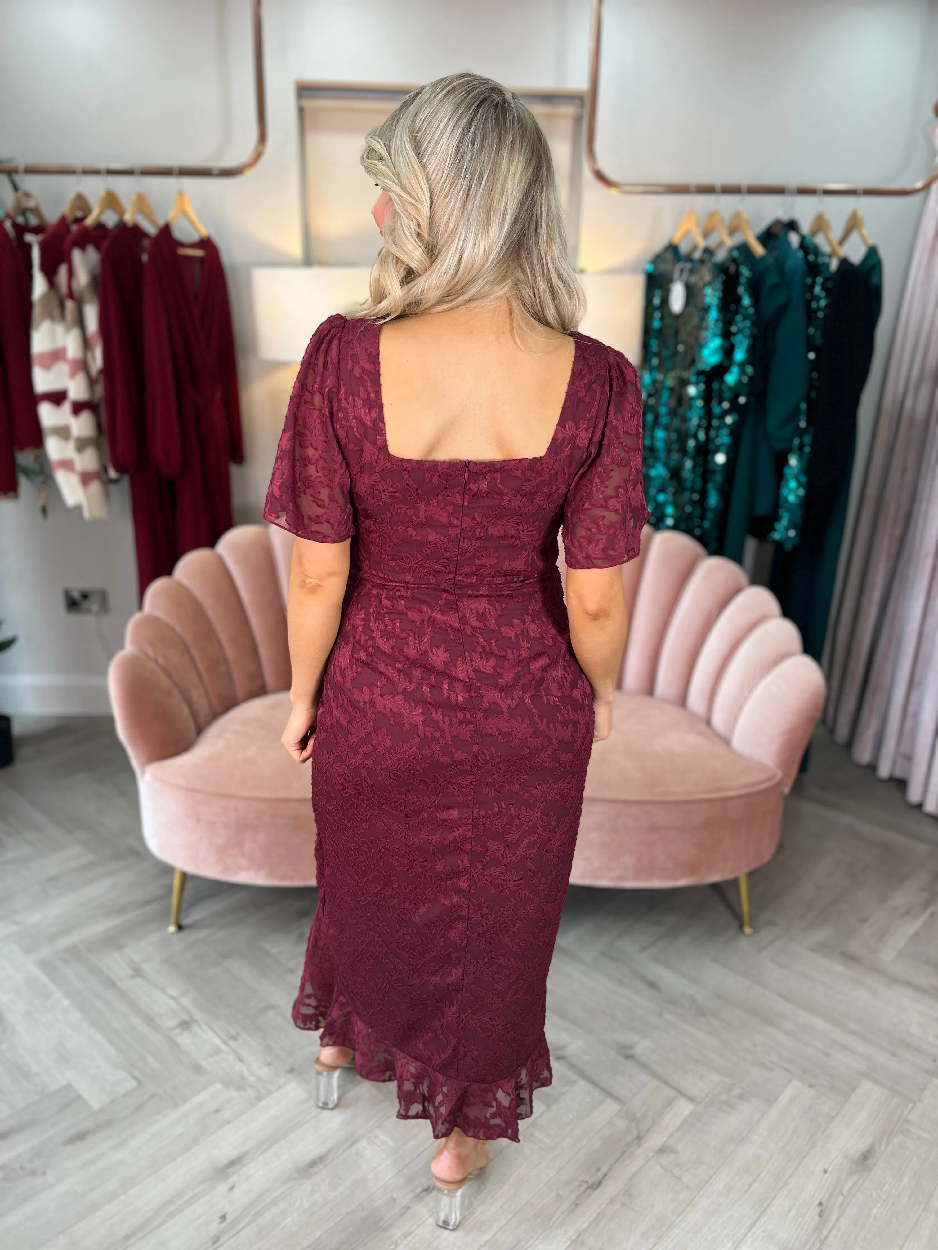 Heidi Burgundy Dress