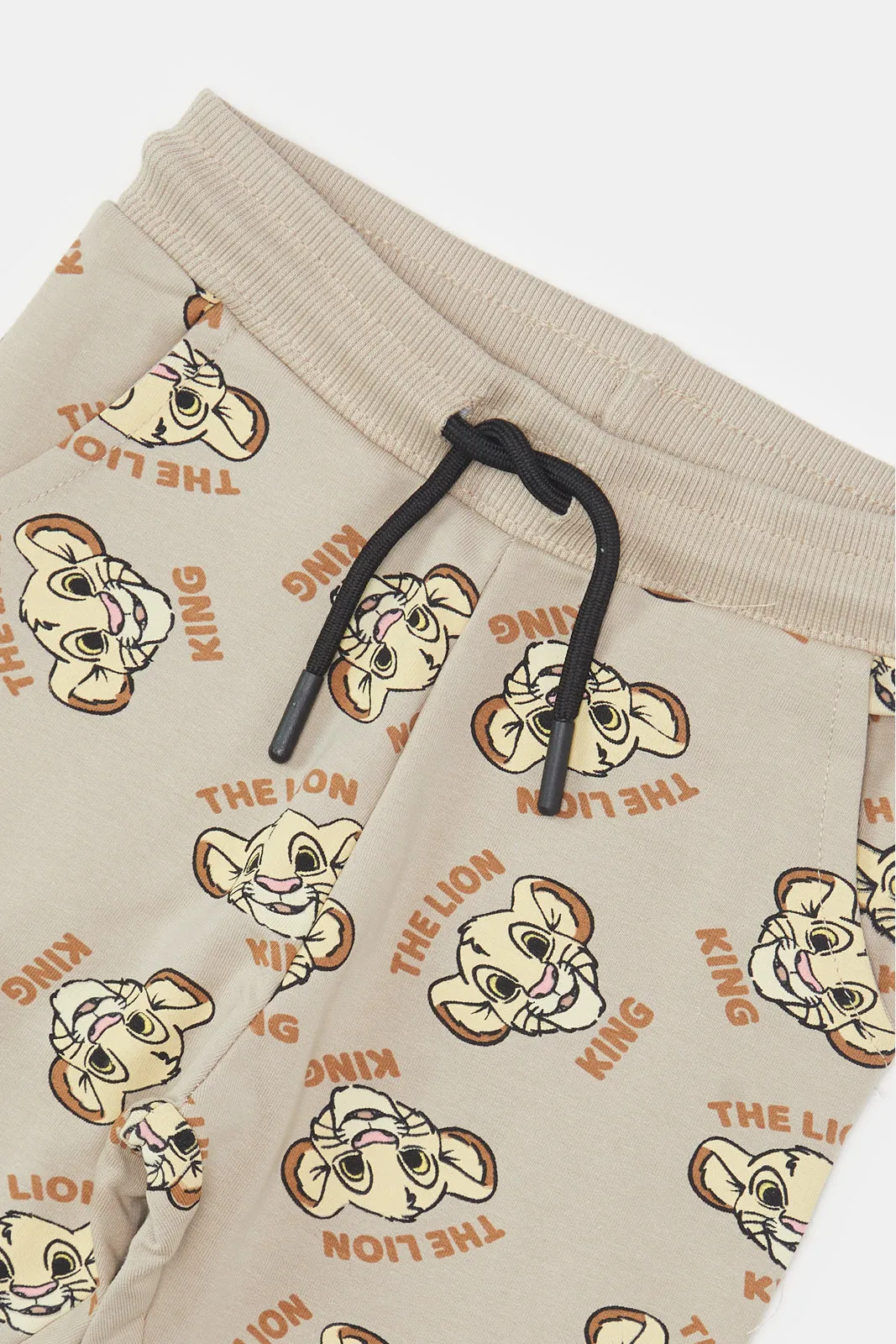 Infant Boys Beige Lion King Jogger Pants