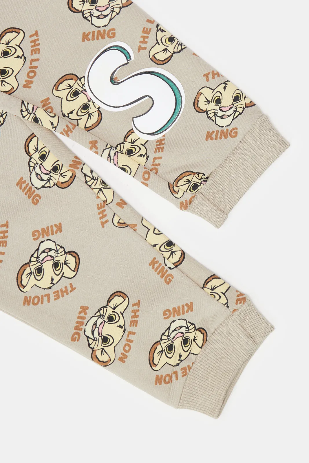 Infant Boys Beige Lion King Jogger Pants