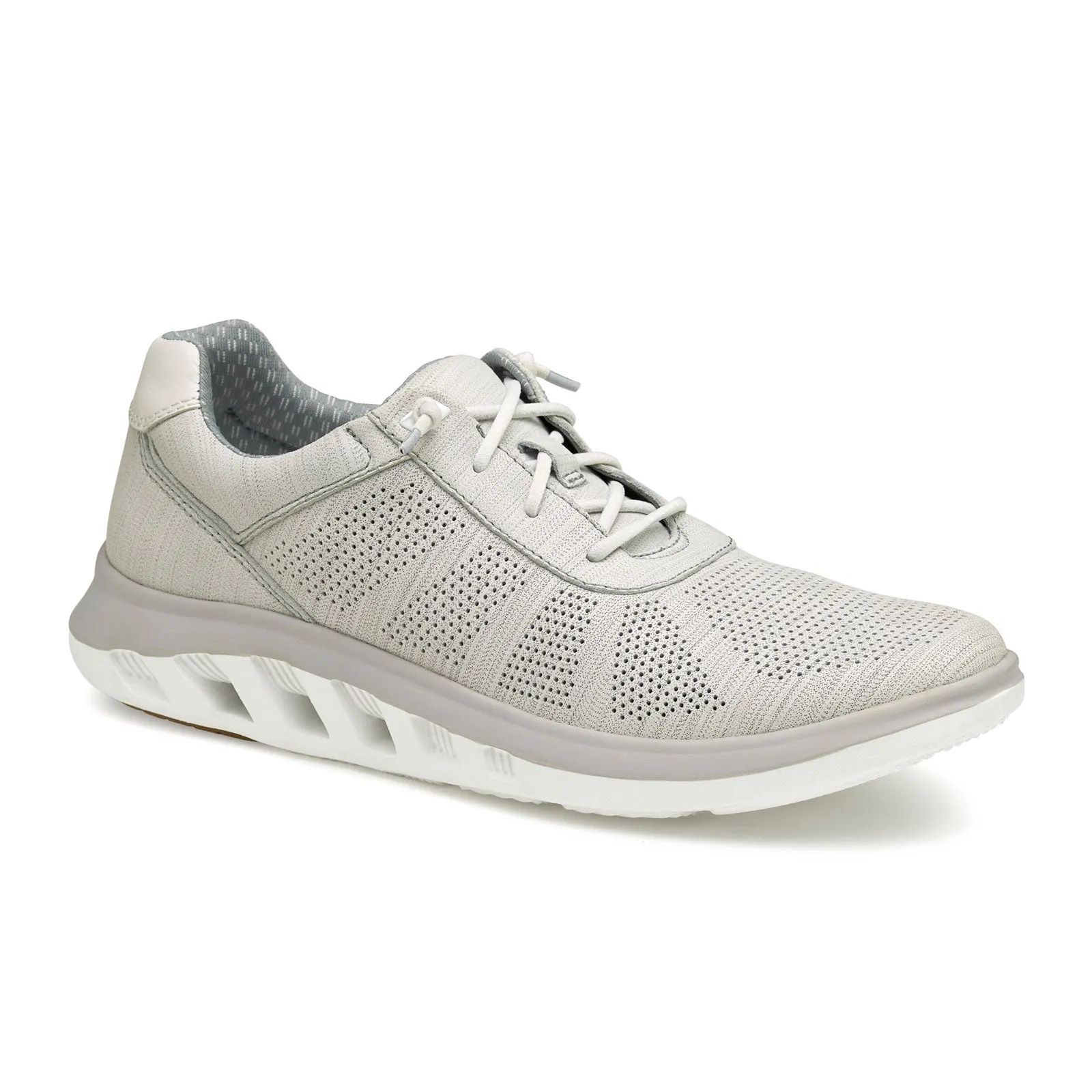 Johnston & Murphy Activate U-Throat Sneaker (Men) - White Breathable Full Grain