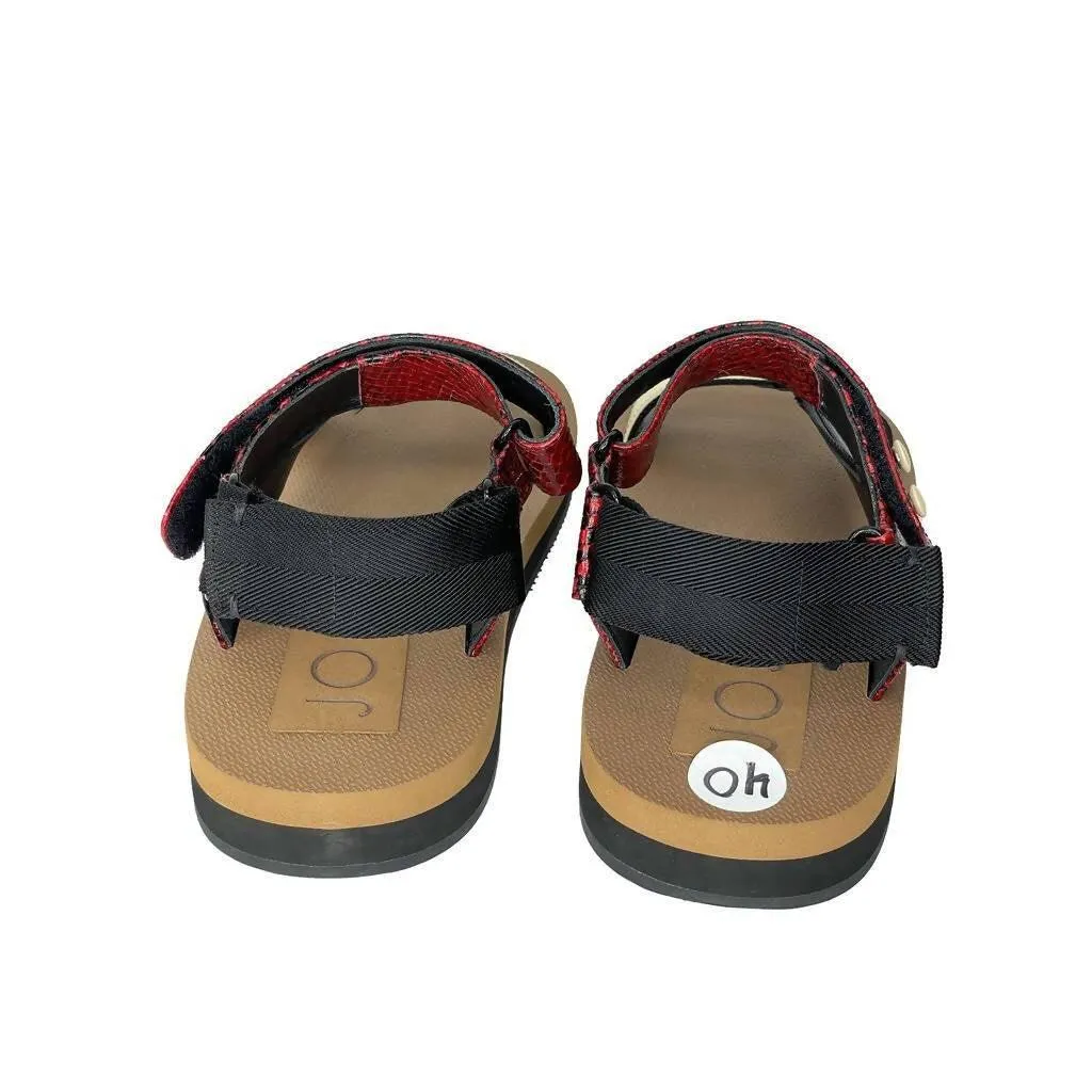 JOSEPH Black & Red Sport Sandal | Size US 10 - EU 40