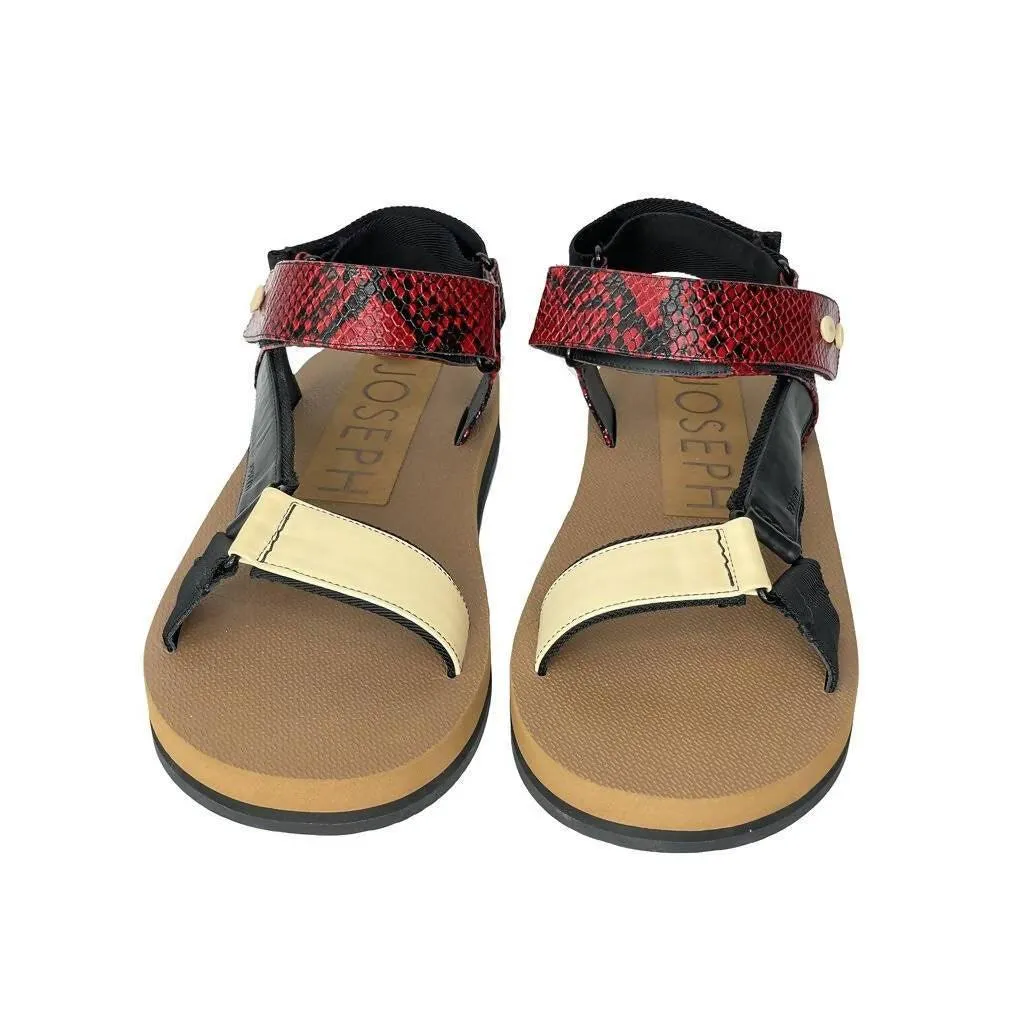 JOSEPH Black & Red Sport Sandal | Size US 10 - EU 40