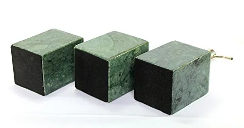 Kleo Bathroom Accessory Set Made From Natural Stone Bath Accessories Set of 4 Green