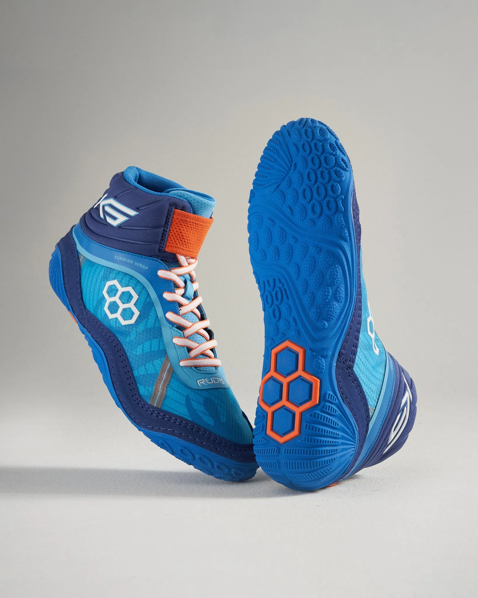 KS Turbine Adult Wrestling Shoes - World Wide Blue