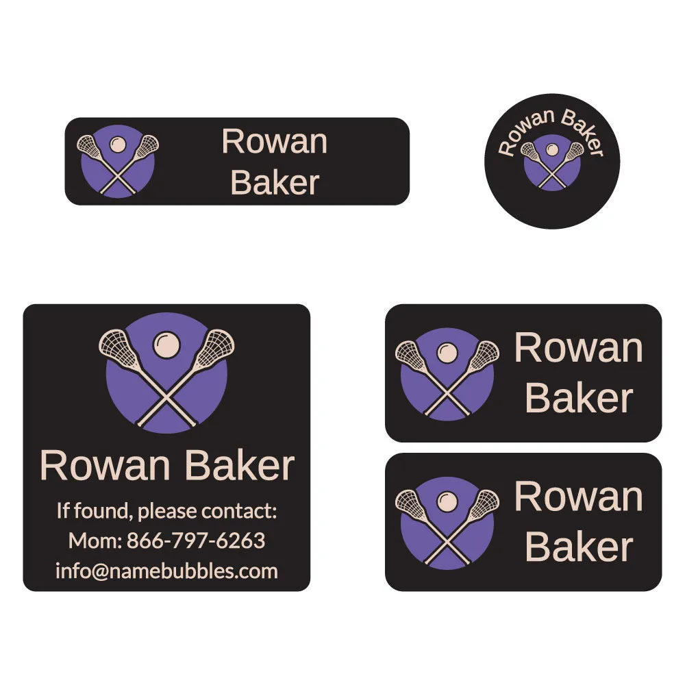 Lacrosse Sports Labels Pack