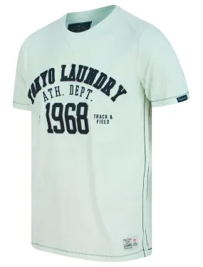 Larkers Motif Cotton Jersey T-Shirt in Hint Of Mint - Tokyo Laundry