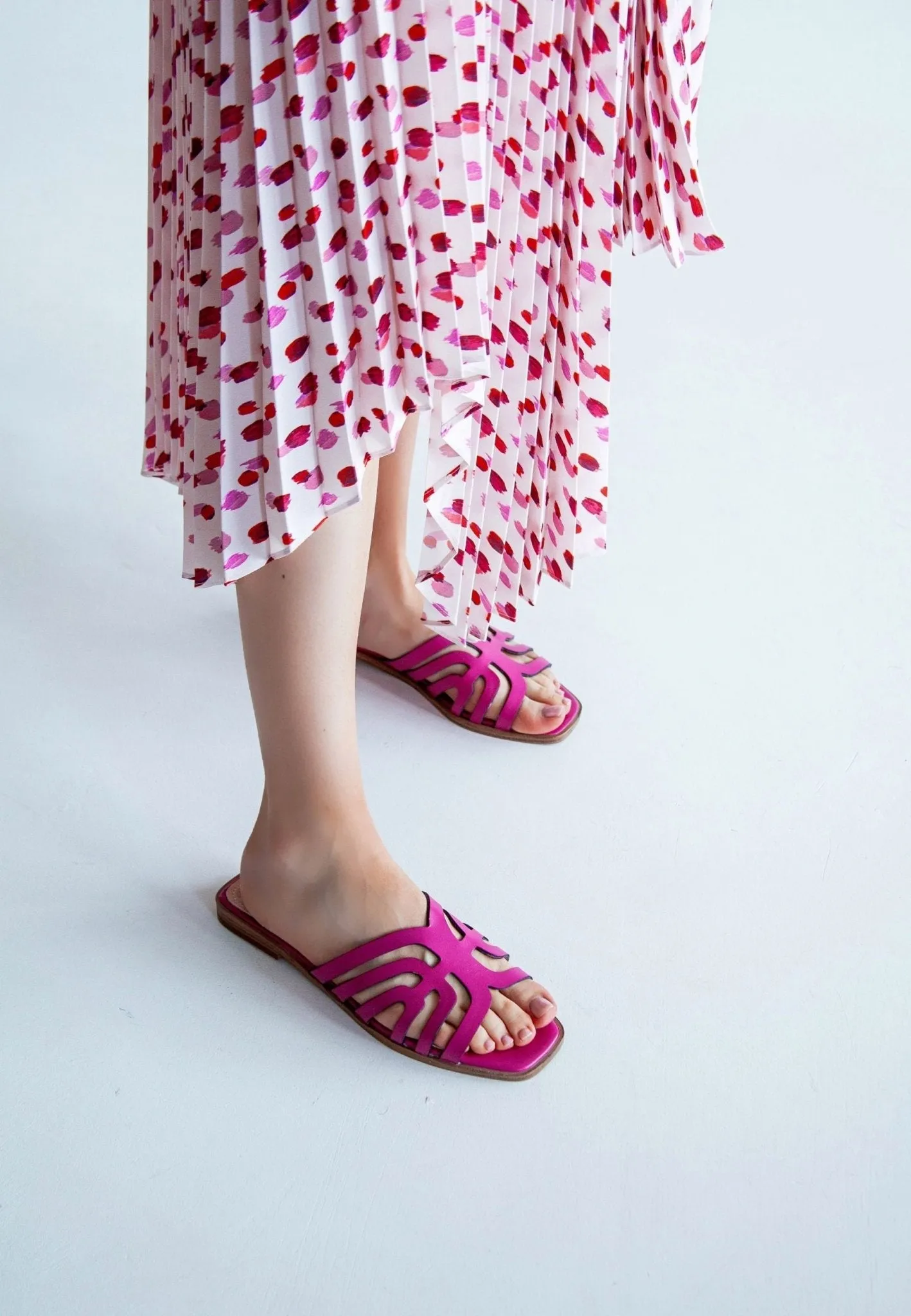 Laser Cut Sandals - Pink