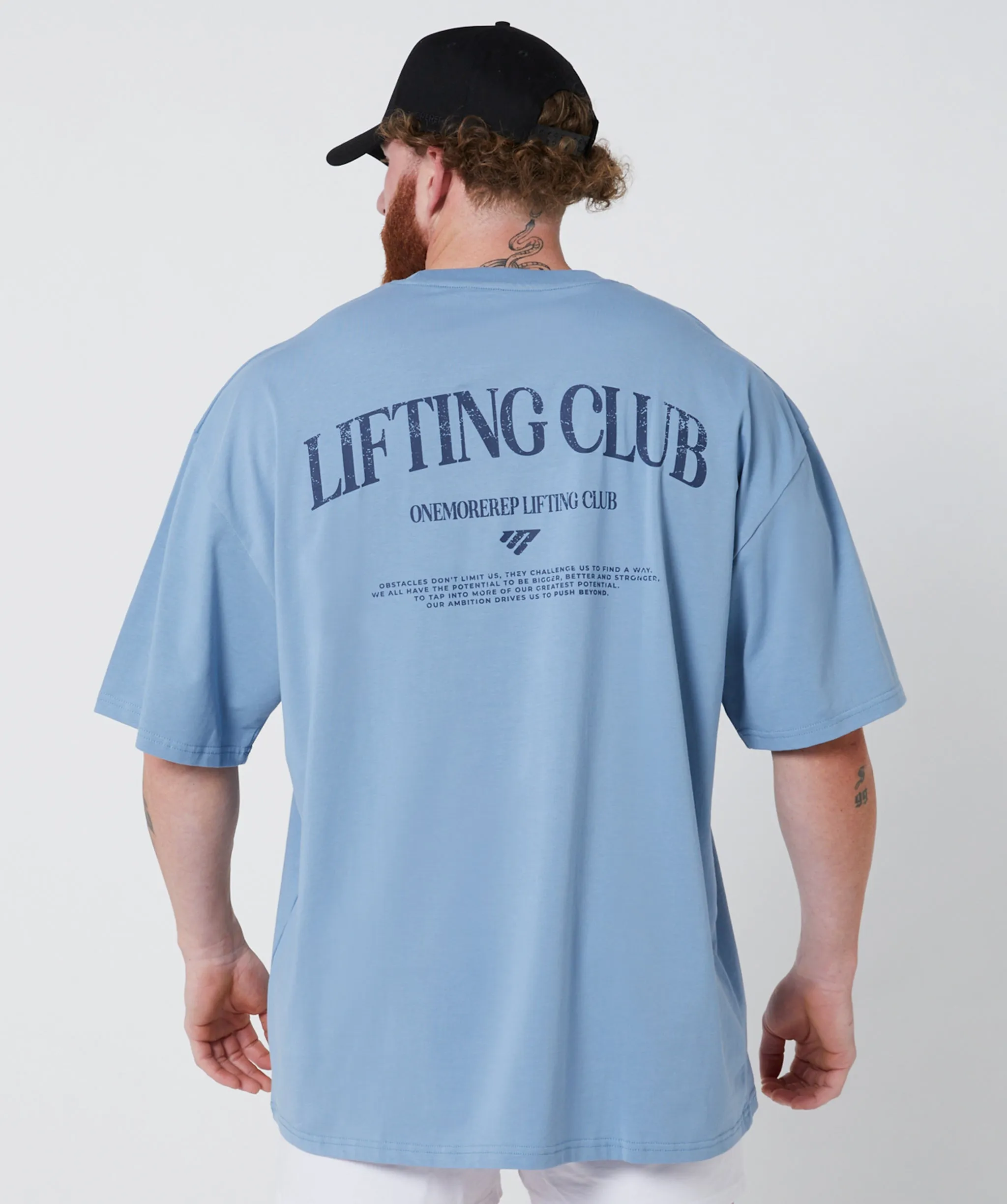 Lifting Club Tee Ice Blue