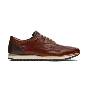 LOTTUSSE | SNEAKERS DE VESTIR HOMBRE | PIEL DE CANGURO CHESN EBONY | MARRÓN