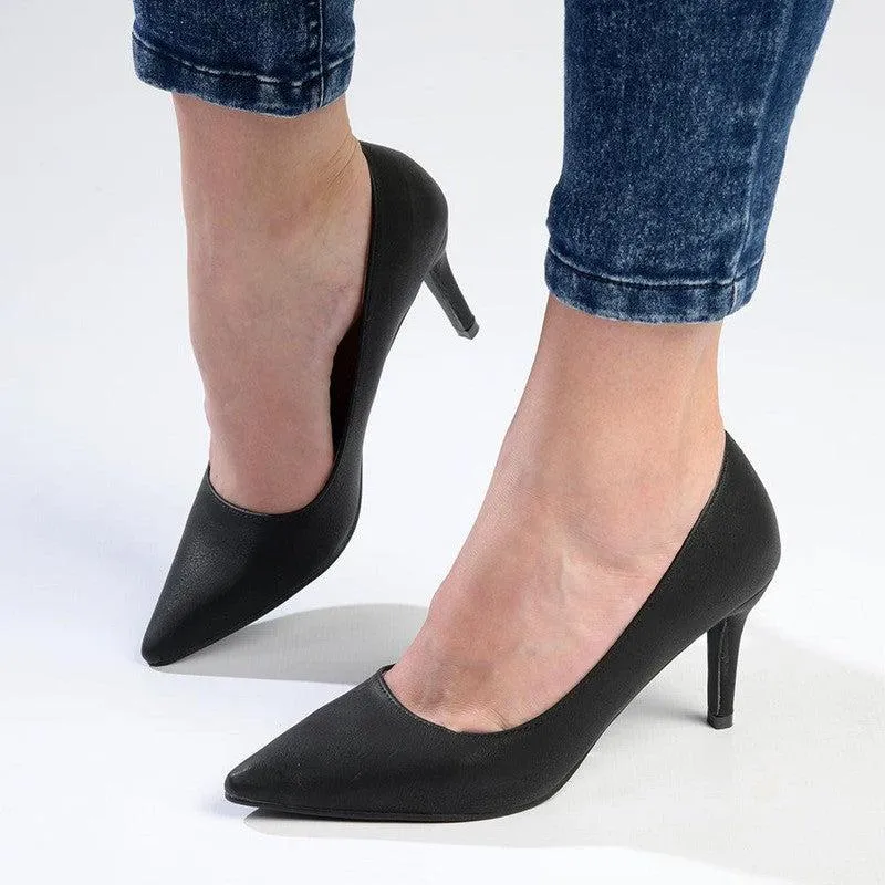 Madison Penny 5 Court Heels - Black