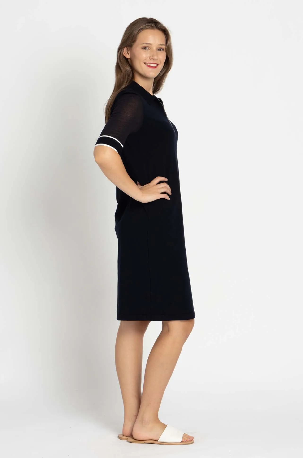 Marc Cain - Zip Front Polo Dress