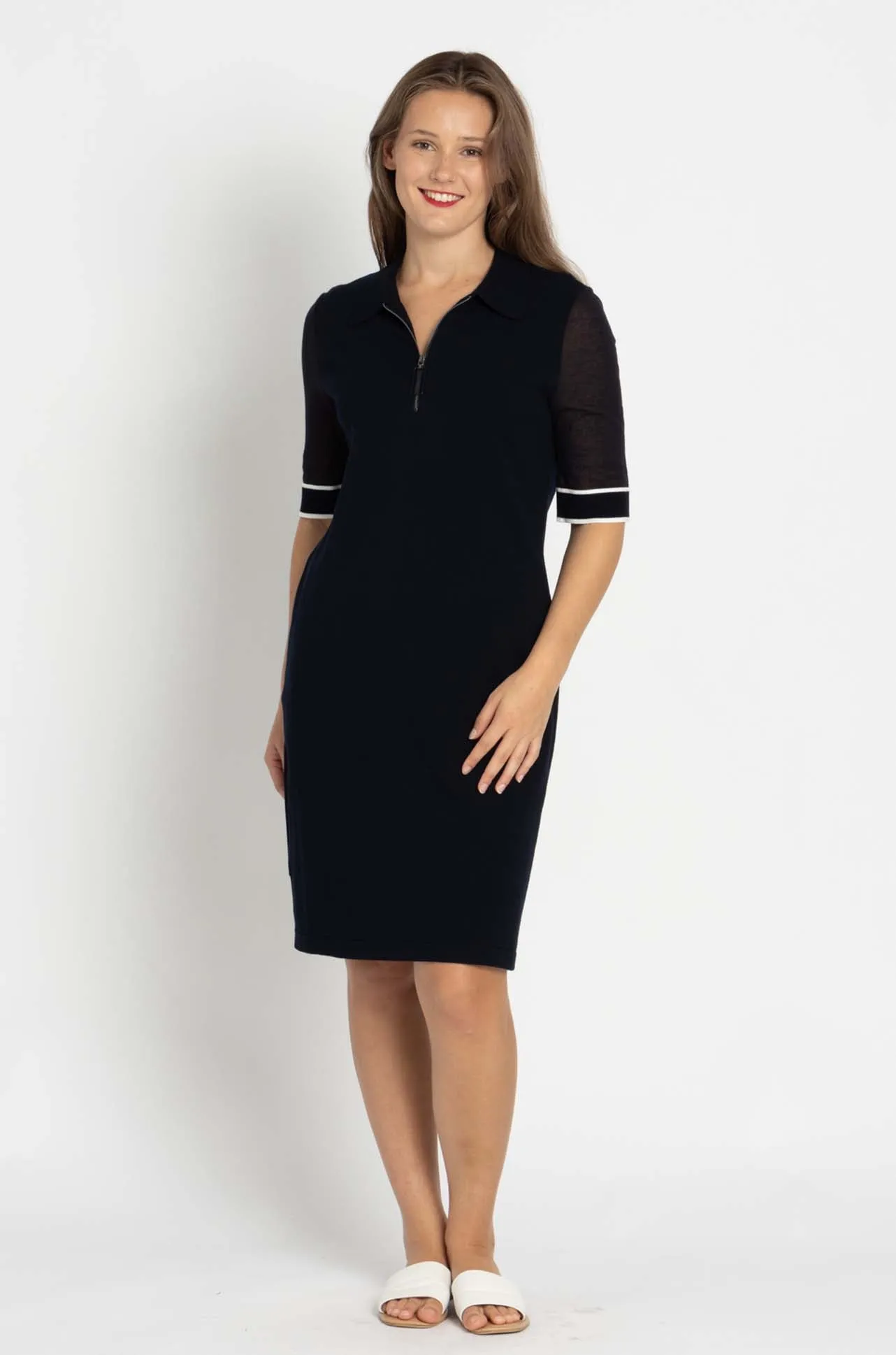 Marc Cain - Zip Front Polo Dress