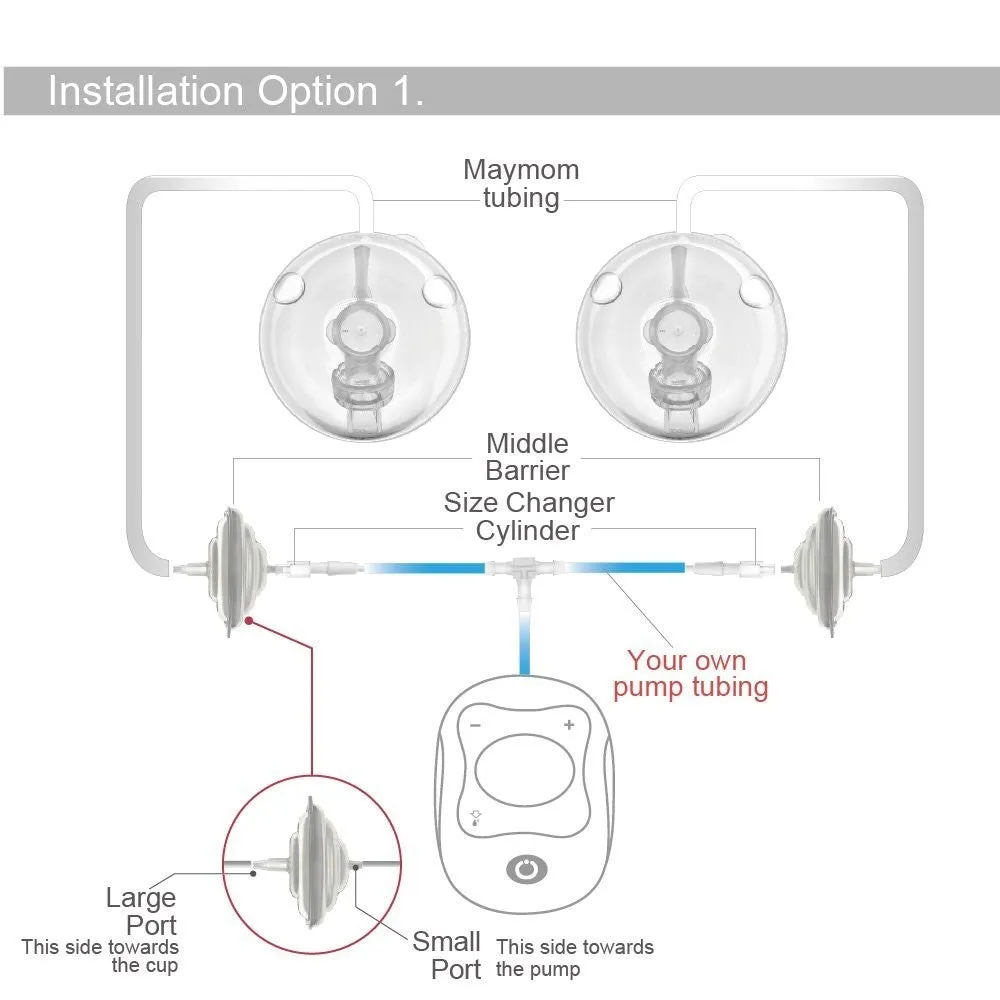 Maymom Tubing Kit for Freemie Cups to Connect to Medela Freestyle Pump