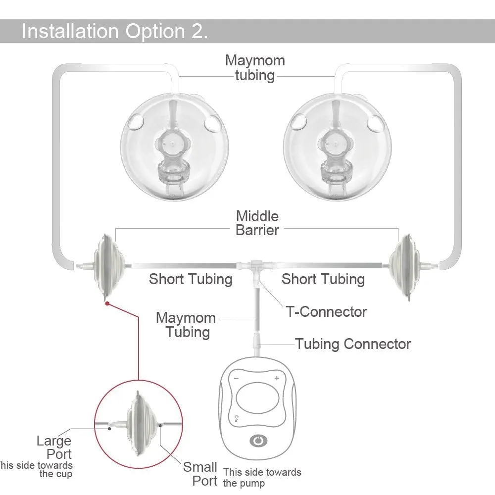 Maymom Tubing Kit for Freemie Cups to Connect to Medela Freestyle Pump