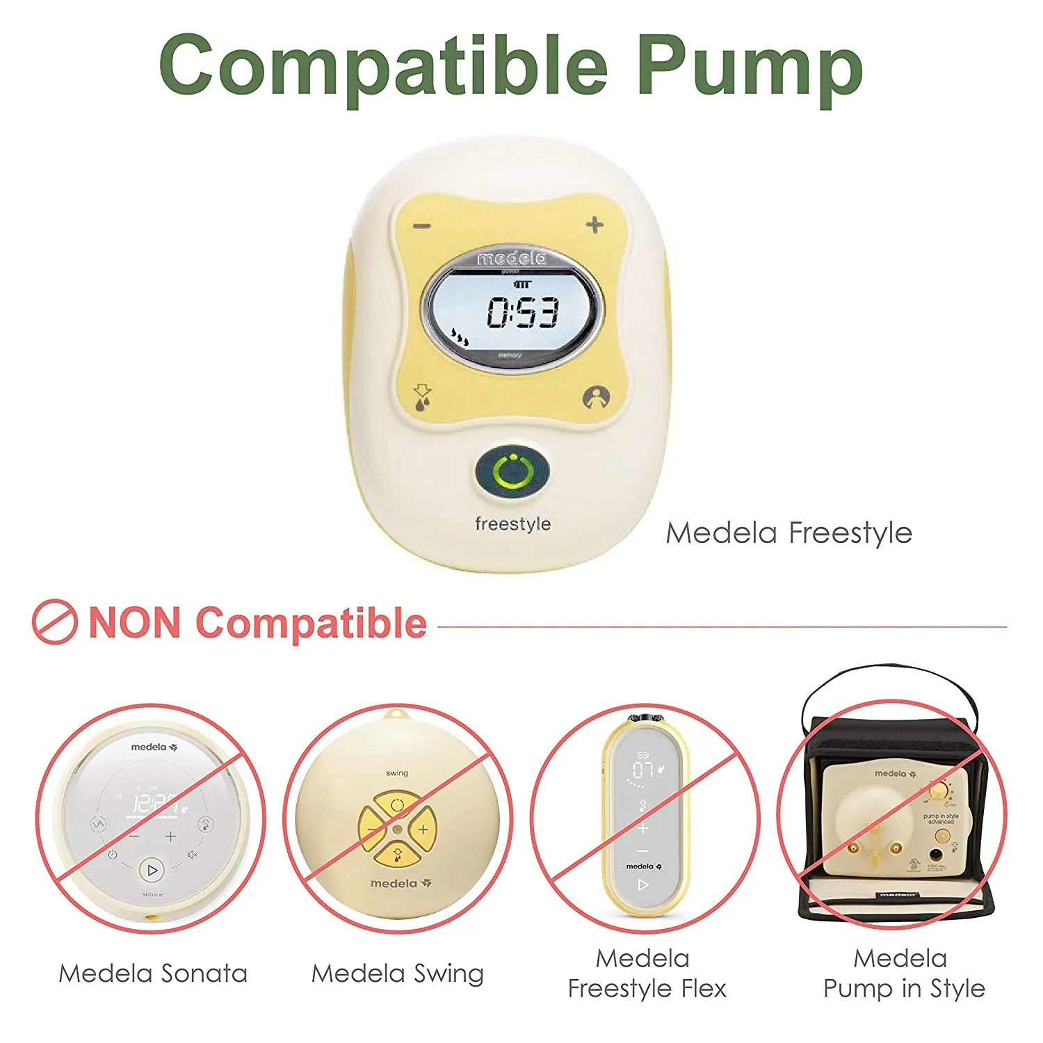 Maymom Tubing Set for Medela Freestyle Breastpump; Also Compatible w/ Spectra S1 S2 Pumps to use Freestyle Flange Connectors