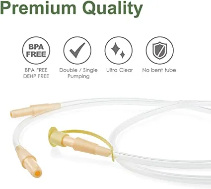 Maymom Tubing Set for Medela Freestyle Breastpump; Also Compatible w/ Spectra S1 S2 Pumps to use Freestyle Flange Connectors