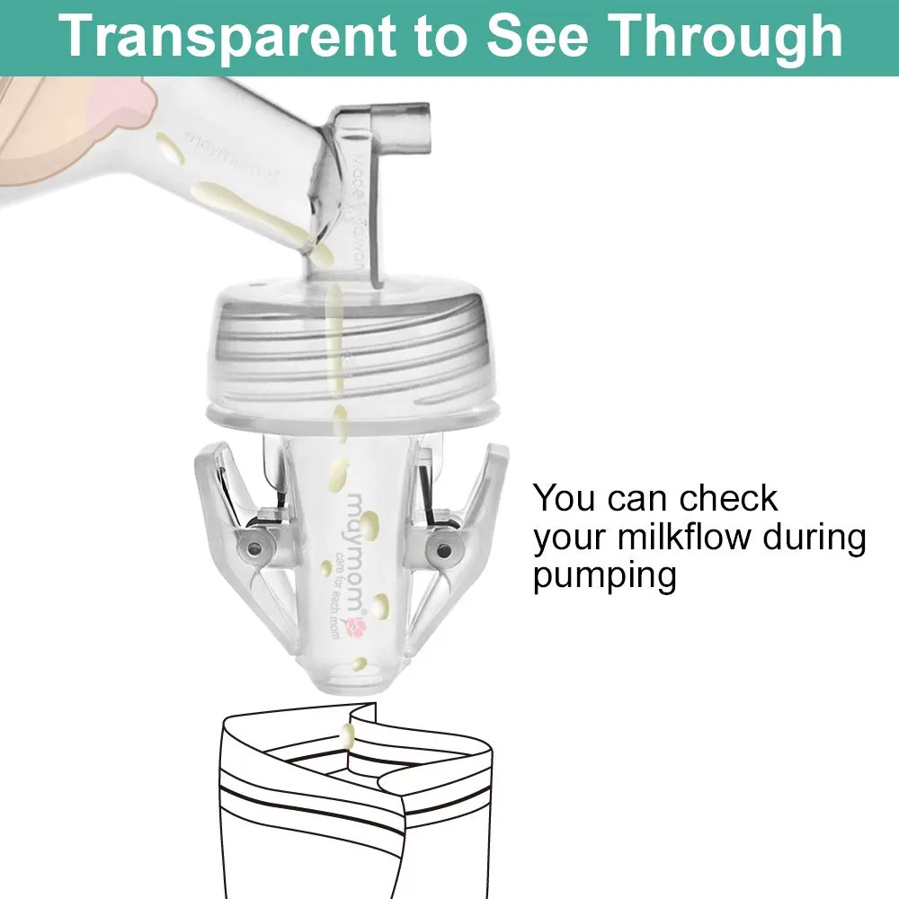 Maymom Widemouth Flange Adapter To Use With Milk Bag, 2pc