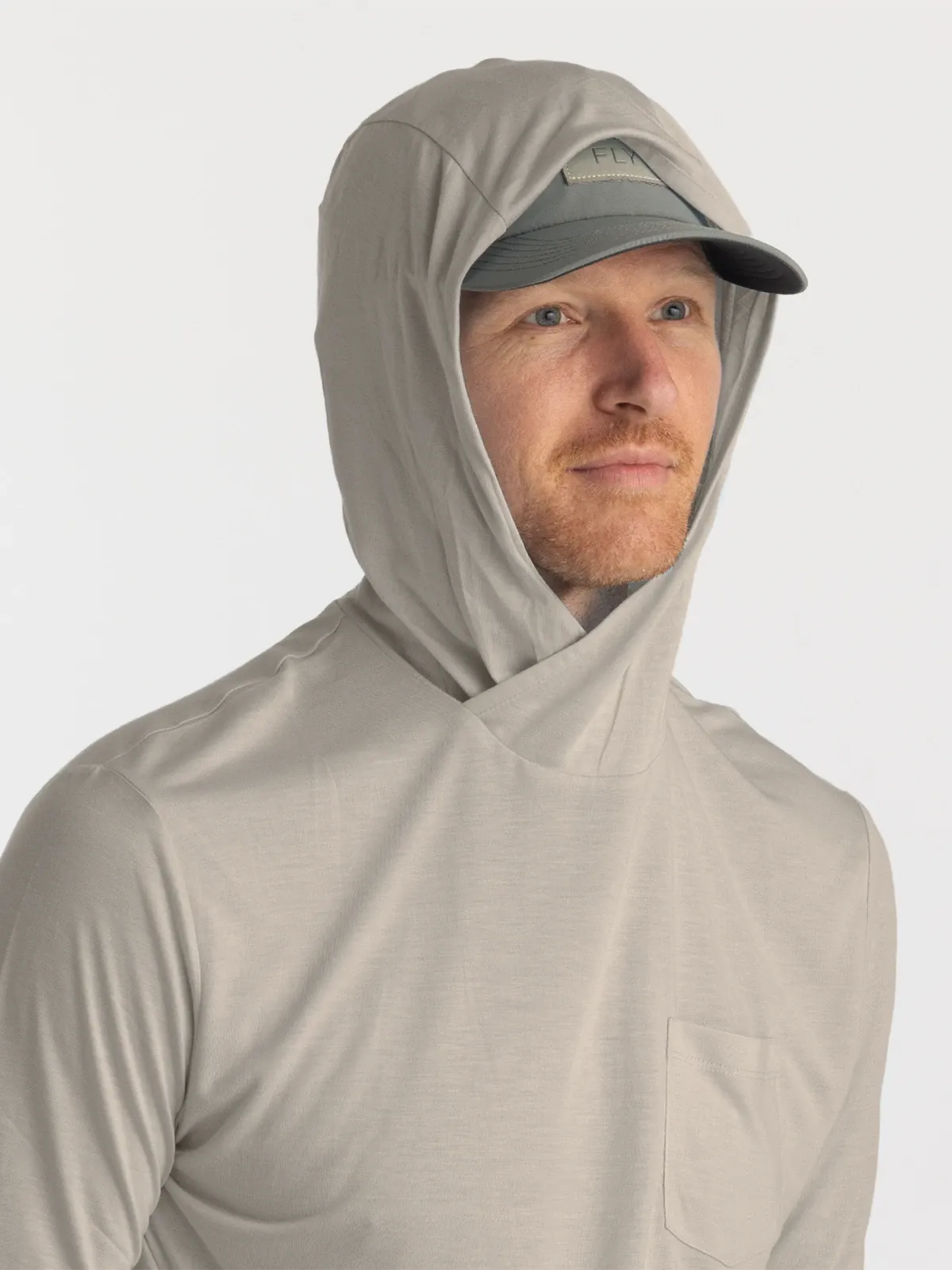 Men's Bamboo Lightweight Hoodie - Sandstone