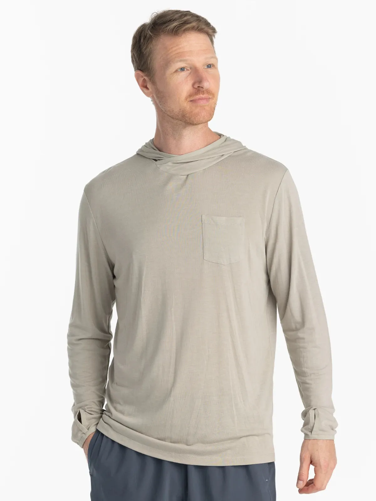 Men's Bamboo Lightweight Hoodie - Sandstone