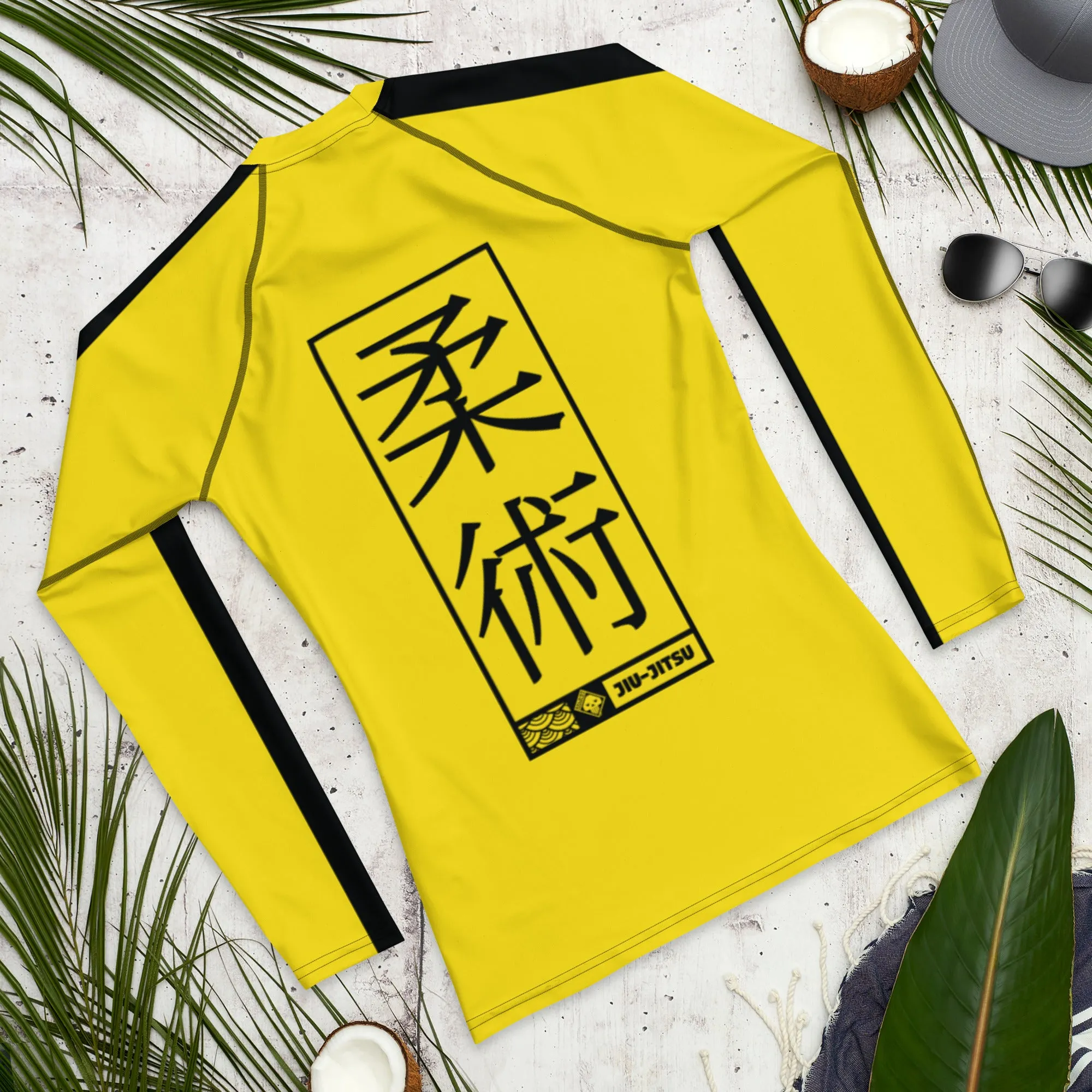 Mens Long Sleeve BJJ Rash Guard - Jiu-Jitsu 019 - Bruce Lee Game of Death