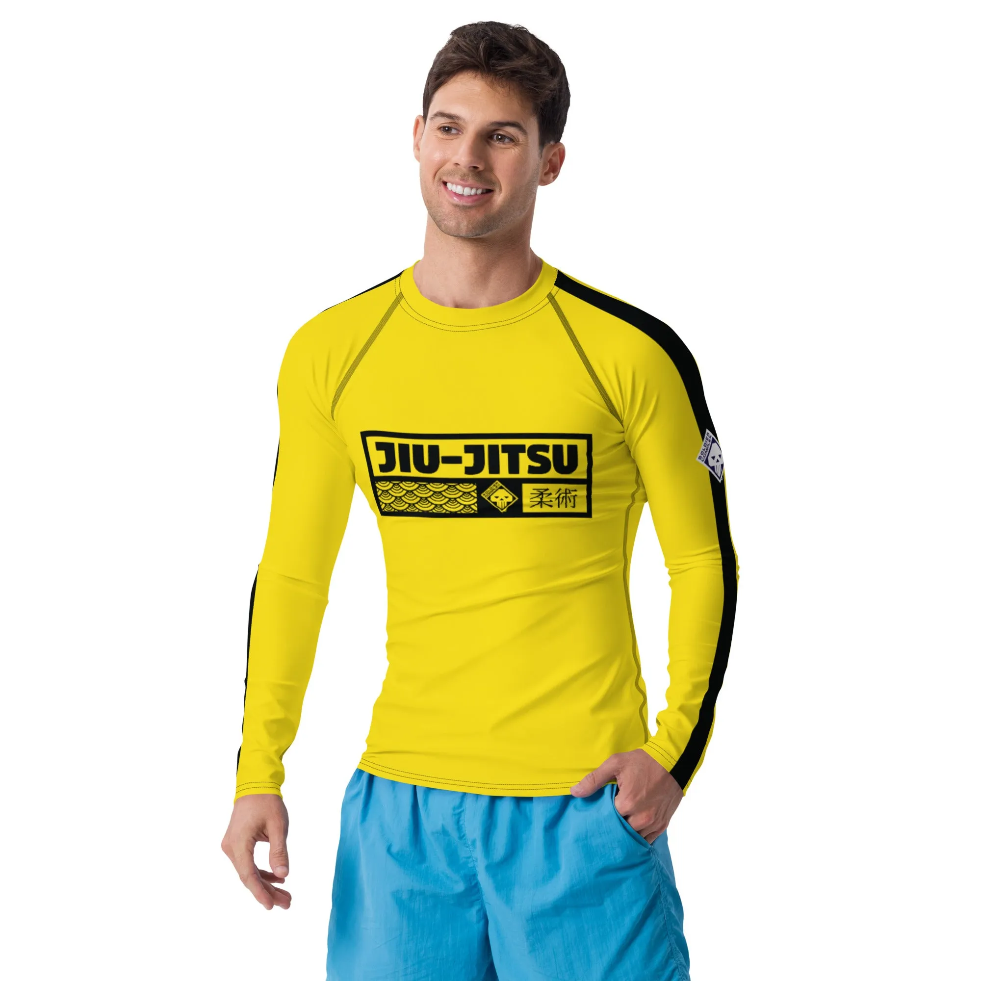 Mens Long Sleeve BJJ Rash Guard - Jiu-Jitsu 019 - Bruce Lee Game of Death