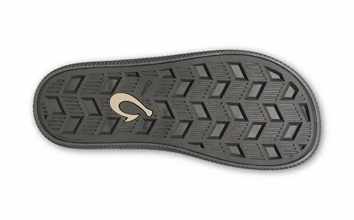 Mens Olukai Ulele in Dark Shadow/ Black