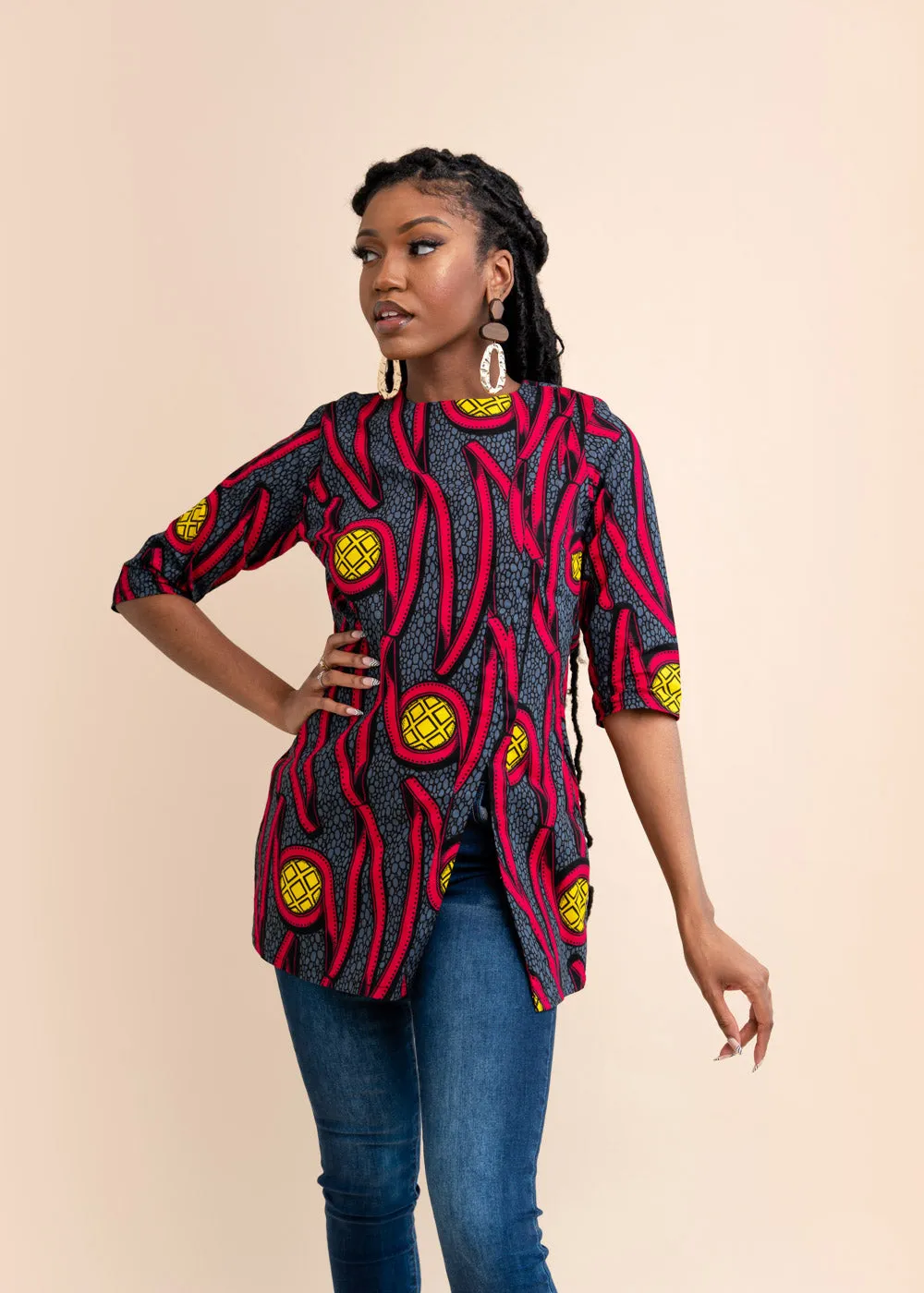 Moli African Print Women's Top