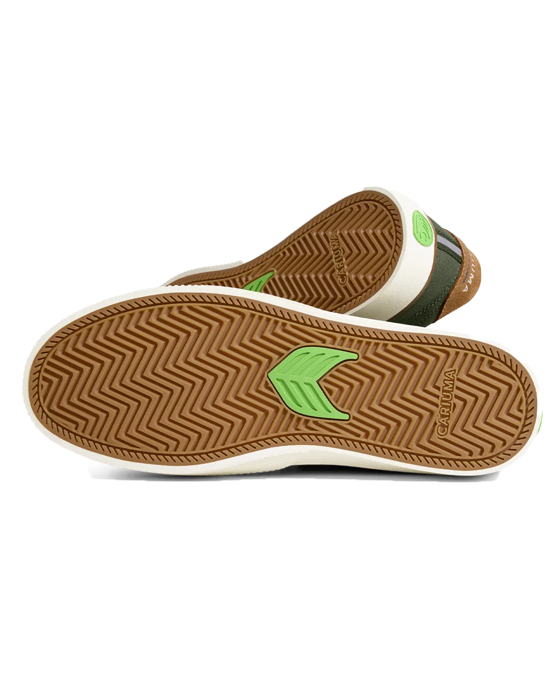 Naioca Pro Shoes in Olive Green & Green