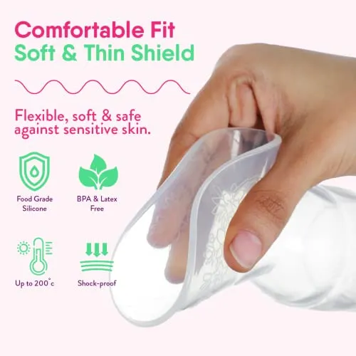 NatureBond Silicone Breastfeeding Manual Breast Pump Milk Catcher/Saver Nursing Pump | All-in-1 Pump Strap, Stopper, Cover Lid, Carry Pouch, Air-Tight Vacuum Sealed in Hardcover Gift Box. BPA Free