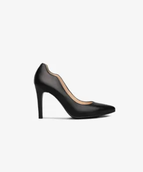 NERO GIARDINI LEATHER BLACK HEELS