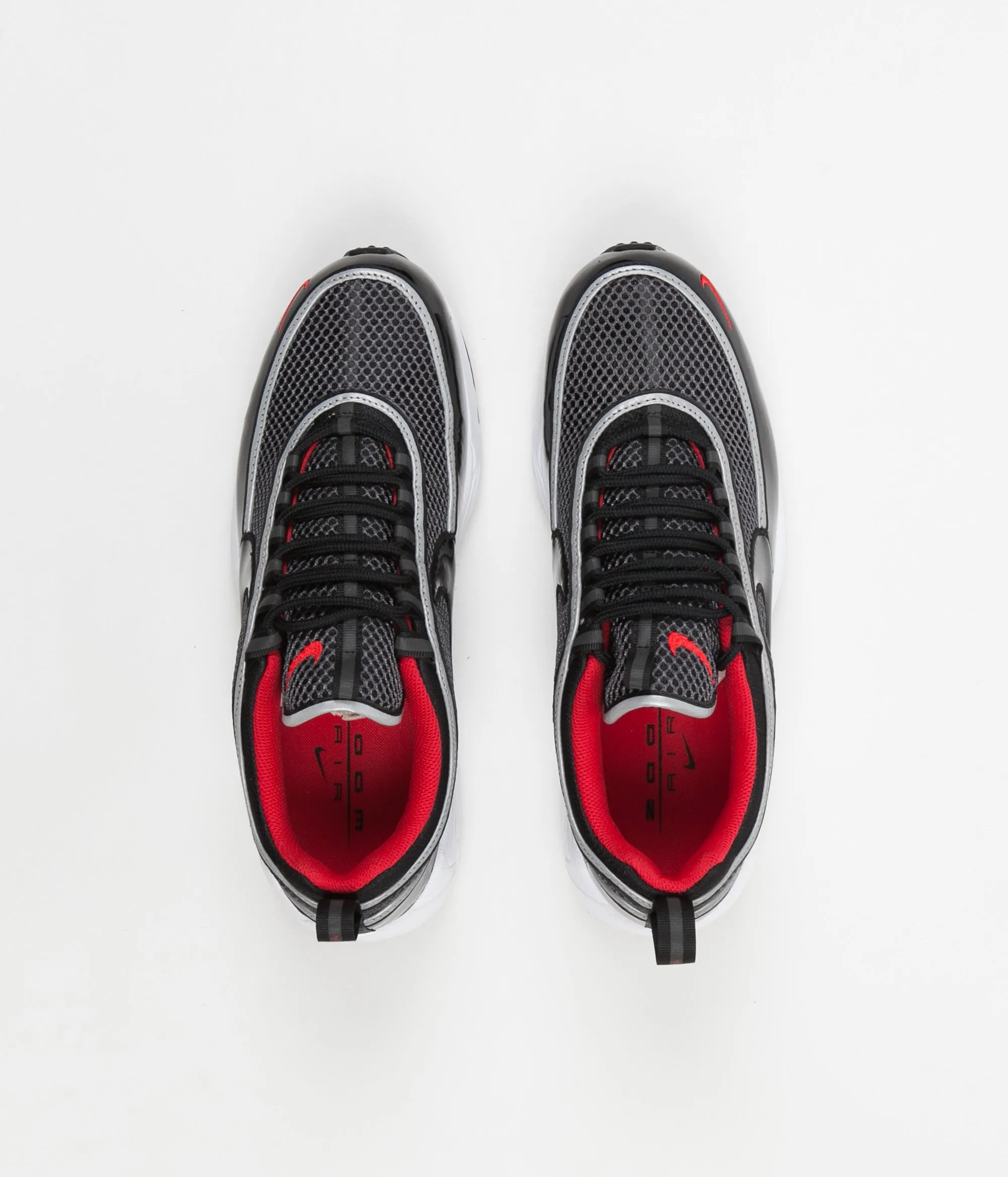 Nike Air Zoom Spiridon '16 Shoes - Black / Black - University Red - White