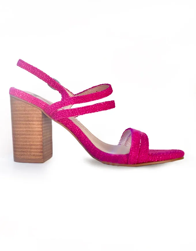 Ondia Fuchsia Tweed Heels